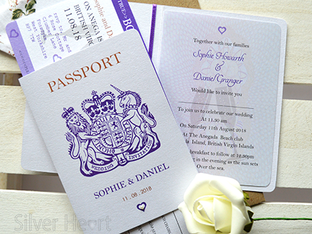 invitation page in passport insert